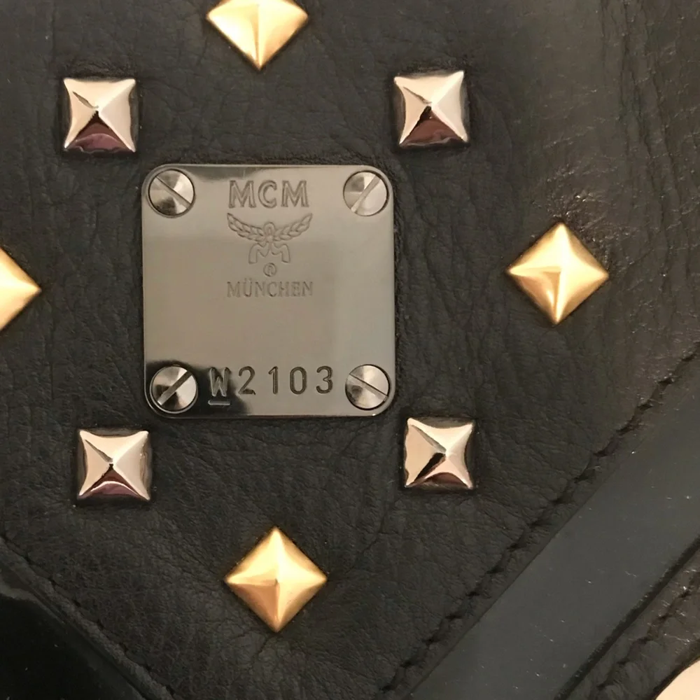 MCM Visetos Satchel Studded.